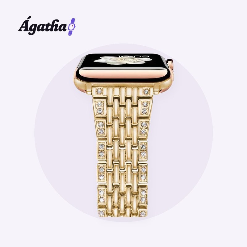 Pulseira Brilance dourada com cristais